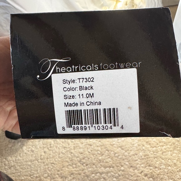 Theatricals Footwear Adult GUC Lace Up Jazz Shoes Size 11, Black - Picture 6 of 12